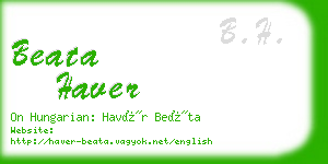 beata haver business card